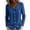 9# Blue, variant on Cotton Linen Long Sleeve Womens Button Down Blouse Peter Pan Collar Casual Shirt Work Puff Cuff Tops White M