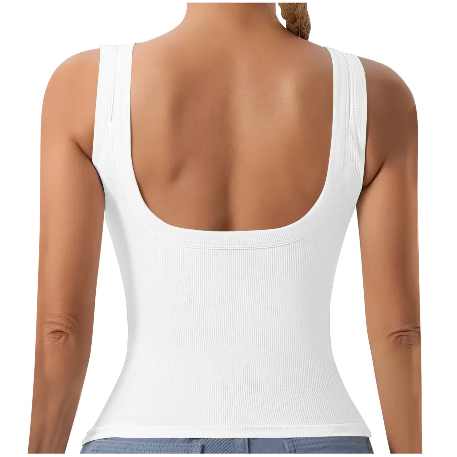 Turilly Ladies Camisole With Chest Pad No Steel Rings Bottom Underwear Solid Color T-shirt
