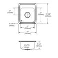 thumbnail image 2 of Elkay Celebrity Stainless Steel 15" x 17-1/2" x 7-1/8", Single Bowl Drop-in Bar Sink, 2 of 2