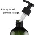 thumbnail image 3 of Dispensador de líquido de 2 piezas con bomba, botellas de champú vacías, 500 ml, para jabones, lociones, aceites de masaje, humectantes, detergentes, recargables, plástico (marrón) Kuyhfg Bienvenido a Kuyhfg, 3 of 5