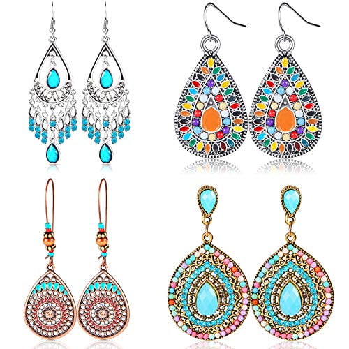 Colorful Bohemian Feather Dangle Drop Earring Gifts for Women Girls Jewelry000001000609 Colorful Bohemian Feather Dangle Drop Earring Gifts for Women Girls Jewelry000001000609