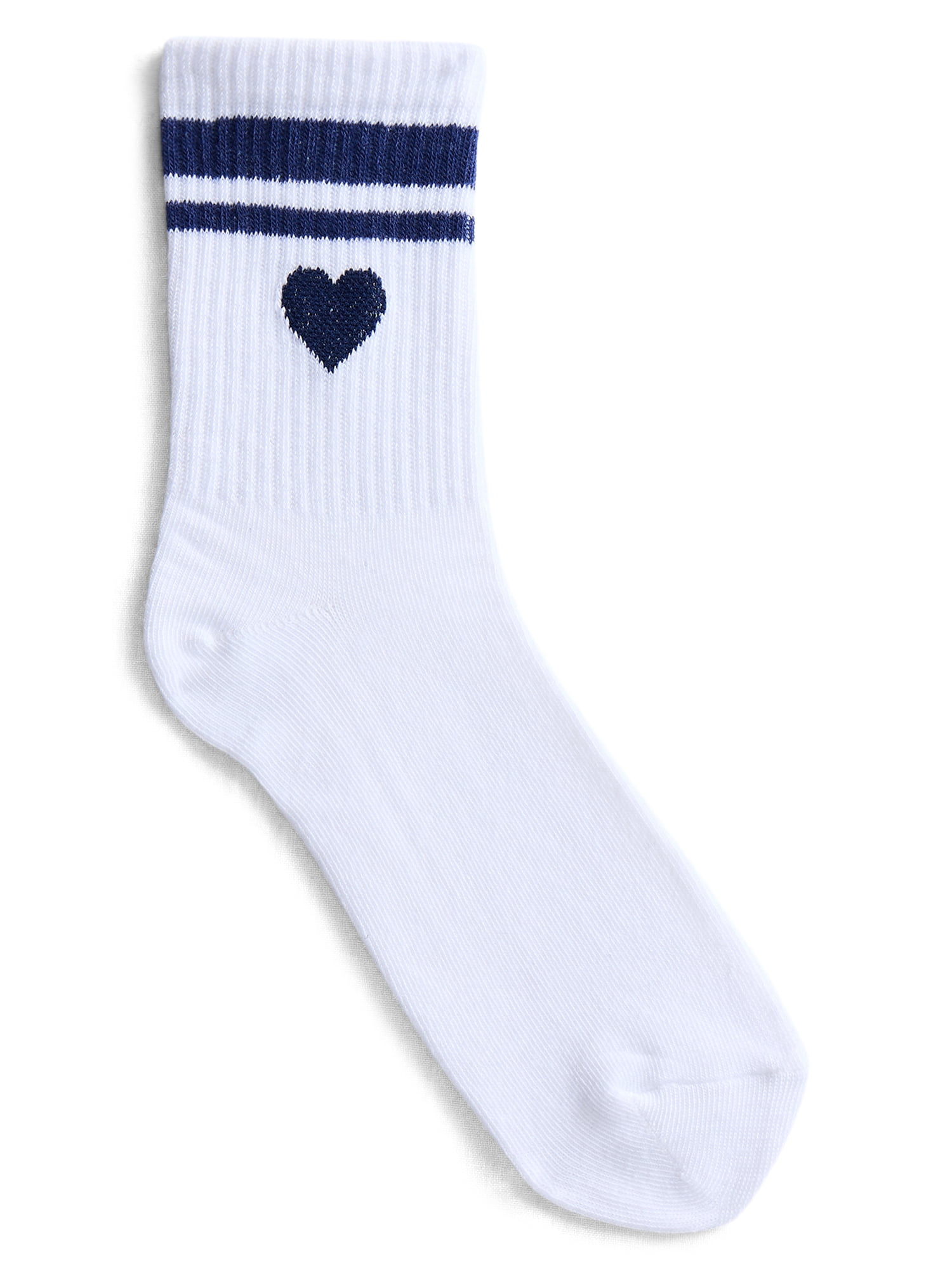No Boundaries Ribbed Mid Crew Socks, 6-Pack, Women's, Shoe Sizes 4-10