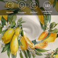 thumbnail image 6 of Summer Lemons Cloth Napkins, Vintage Yellow Fruit Flower Blue Ethnic Plaid Washable and Reusable Dinner Napkins Set of 8, Table Napkin for Kitchen Party Birthday Wedding Hotel Housewarming 20"x20", 6 of 9