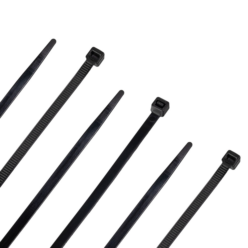 16-Inch Nylon Cable Ties, Black, 50 lbs, 100 Pack