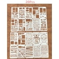 thumbnail image 2 of 12/20pcs Scrapbooking Set Plastic Planner DIY Drawing Template Accessories, 2 of 2