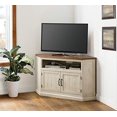 thumbnail image 3 of Martin Svensson Home Meuble Télé d'Angle Rustique en Acier Inoxydable Blanc Antique et Tabac Miel, 3 of 5
