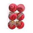 thumbnail image 1 of Adornos de Bolas de Navidad Perfecl 6x Rojo 8cm, 1 of 8