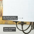 thumbnail image 2 of Kira Home Quinn 22" Traditional 5-Light Chandelier + White Linen Drum Shade, Oil-Rubbed Bronze Finish, 2 of 8
