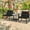 Black, variant on Gymax 3PCS Rattan Rocking Chair Table Set Patio Furniture Set w/ Navy Cushions