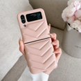 thumbnail image 1 of Puffer Case Compatible With Samsung Galaxy Z Flip 4, Soft Touch Puffer Jacket Pu Leather Shockproof Cover, 1 of 5