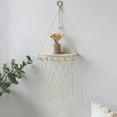 thumbnail image 3 of GROWTH TANK Chic Boho Wall Shelf Macrame Wall Hanging Tassel Cotton Woven Rack Storage Shelf, 3 of 9