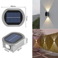 thumbnail image 4 of maskred Solar-Powered Outdoor Wall Lamp - Waterproof Wireless Easy Installation Cold And Warm Light Light LED Eco-Friendly OvalSilver Oval, 4 of 6