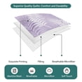thumbnail image 4 of 3 Pieces Twin XL Quilt Set,Tropical Palm Leaves Soft Bedding Sets with 1 Quilt & 2 Pillow Shams,Dreamy Purple Background Summer Bedspread Lightweight Coverlet Comforter for All Season, 4 of 6