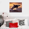 thumbnail image 3 of COMIO Killer Whale Pictures Wall Decor Canvas Wall Art For Living Room Bedroom Office Animal Prints Poster Printing framed - 20x16 Inch, 3 of 3