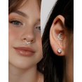 thumbnail image 3 of shiyou-Septum Rings, 16G Silver Septum Jewelry, Clear CZ Helix Daith Jewelry, Stainless Steel Rook Daith Piercing Jewelry, 3 of 4