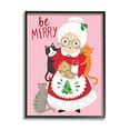 thumbnail image 2 of Be Merry Grandma Christmas Cookies Cats Perched Holiday Graphic Art Framed Art Print Wall Art, 2 of 5