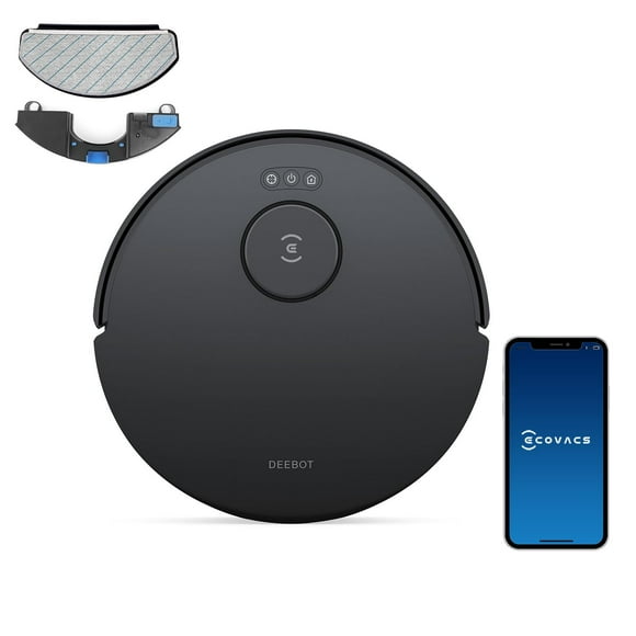 ECOVACS DEEBOT N20, Robot aspiradora de succión Potente 8000 Pa, batería de 300 min, evitación Inteligente obstáculos, tecnología antienredos, alfombras y pelos de Mascotas, WiFi-Alexa-App