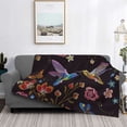 thumbnail image 2 of Fotbe Humming Bird Manta de Franela con Estampado, Manta Ultrasuave para Cama, Sofá, Auto, Hipoalergénica y Antibolitas-50"x40", 2 of 6