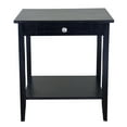 thumbnail image 3 of Casual Contemporary Living 2-Tier Solid Acacia End Table with Drawer - Black, 3 of 5