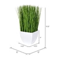 thumbnail image 2 of Pemberly Row 11.5" Contemporary Plastic Artificial Potted Grass in Green, 2 of 7
