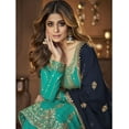 thumbnail image 3 of Designer Pakistani Indian Stitched Salwar Kameez Anarkali Lengha Dupatta Suits ( Sky Blue, M - 40 ), 3 of 5