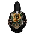 thumbnail image 5 of Sudadera con capucha y cremallera con estampado de calavera y flores para hombre, sudadera con estampado 3D de serpiente, caballo y caballero, sudaderas informales de gran tamaño, sudaderas con capuch, 5 of 5