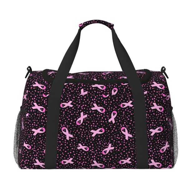 Balery Breast Cancer Awareness3 Bolsa de Gimnasio para Mujeres, Bolsa de Viaje con Bolsillo Húmedo, Bolsa de Fin de Semana para Mujeres, Bolsa de Viaje Resistente al Agua