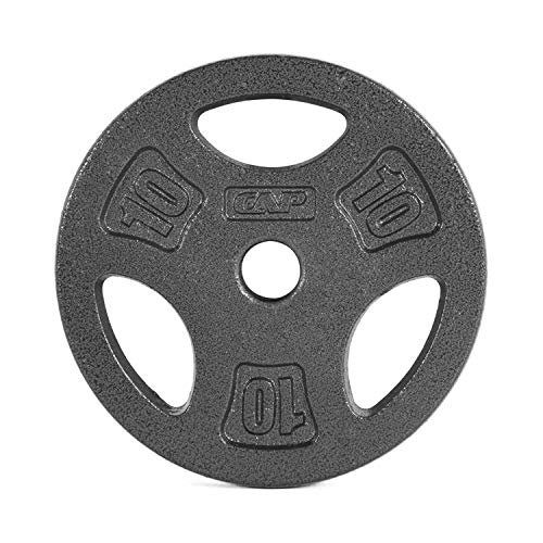 CAP Barbell Standard 1Inch Grip Weight Plates, Single, Black, Various