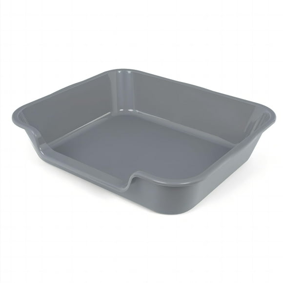 Caja de arena para gatos Ying Tutu extra grande, material ABS, gris
