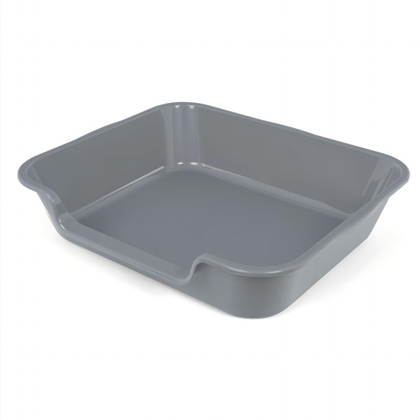 Caja de arena para gatos Ying Tutu extra grande, material ABS, gris