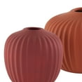thumbnail image 3 of SAFAVIEH Jacie Solid Ceramic Vase, Set of 3, Orange/Grey/Dark Orange, 3 of 5