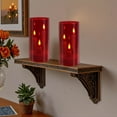 thumbnail image 6 of LED Flameless Candles，Acrylic Glass Cover Battery Operated, Real Wax Candles Warm Color Flickering Light for Festival Wedding Home Party Decor, Red, 6 of 9
