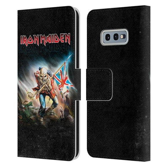 Head Case Designs Officially Licensed Iron Maiden Art Trooper 2016 Leather Book Wallet Case Cover Compatible with Samsung Galaxy S10e