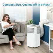 FOLDLIFE 10,000 BTU 115V Portable Air Conditioner with Comfort Sense Remote, US standard NPLD3-06C/X1E, White