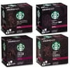 Starbucks Coffee K-Cup Dark Roast Variety Pack Of 4 Flavors - Sumatra + French Roast + Italian Roast + Caffe Verona - Single Serve Cup 16 Ct Each - 64 Pods Total For Keurig Brewers