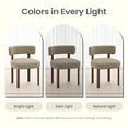 thumbnail image 5 of AFO Upholstered Dining Chairs Set of 4 with Solid Wood Legs, Mid-Century Modern Fabric Kitchen Chairs for Dining Room and Cafe, Camel, 5 of 15
