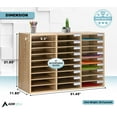 thumbnail image 6 of AdirOffice Classroom Mailbox - Wooden Literature Organizer , Construction Paper Storage Organizer , Mail Sorter with Slots , Office Mailboxes With Removable Shelf (27 Slot , Oak), 6 of 9
