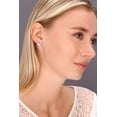 thumbnail image 5 of Tilo Jewelry 925 Sterling Silver Goat Stud Earrings with Cubic Zirconia CZ Stones | Secure Push-Backs | Women & Unisex, 5 of 9