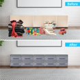 thumbnail image 4 of Onlyeasy Cajas de cubos de almacenamiento plegables con tapa - Caja de almacenamiento Cube Cubby Basket Organizador de armario Paquete de 2 con asas de cuero para armario dormitorio 13" x 13" Gris sim, 4 of 5