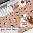 thumbnail image 2 of Long Mouse Pads for Desk,Beige Cow Heart Pattern Desk Mats on Top Of Desks, Desk Mouse Pad Extra Large with 3mm Non-Slip Base and Stitched Edge for Gaming,Office,Work,Home 47.3"x23.6", 2 of 6