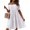 White, variant on Men's Smocked Off Shoulder Mini Dress with Ruched Bust 100% Polyester Fabric Lightweight Beach Ready Style for Summer