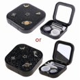 thumbnail image 1 of Stars Moon Contact Lens Case For Women With Mirror Kit Holder Portable Contact Lenses Box Black, 1 of 5