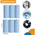thumbnail image 2 of 60 count Disposable Toilet Brush Refill Pads, Replacement Brush Heads, Toilet Cleaner Refills,Disposable Wand Heads,Bathroom Cleaning,Toilet Cleaning Scrubbers Compatible with  Toilet Brushes, 2 of 6