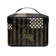 thumbnail image 4 of HELLHERO Deer Camo Large Capacity Cosmetic Bags with Slip-in Pockets Beauty Brush Holder Home Travel Office Mom Holds Toiletries/Skin Care/Hair Supplies/Brush, 4 of 6