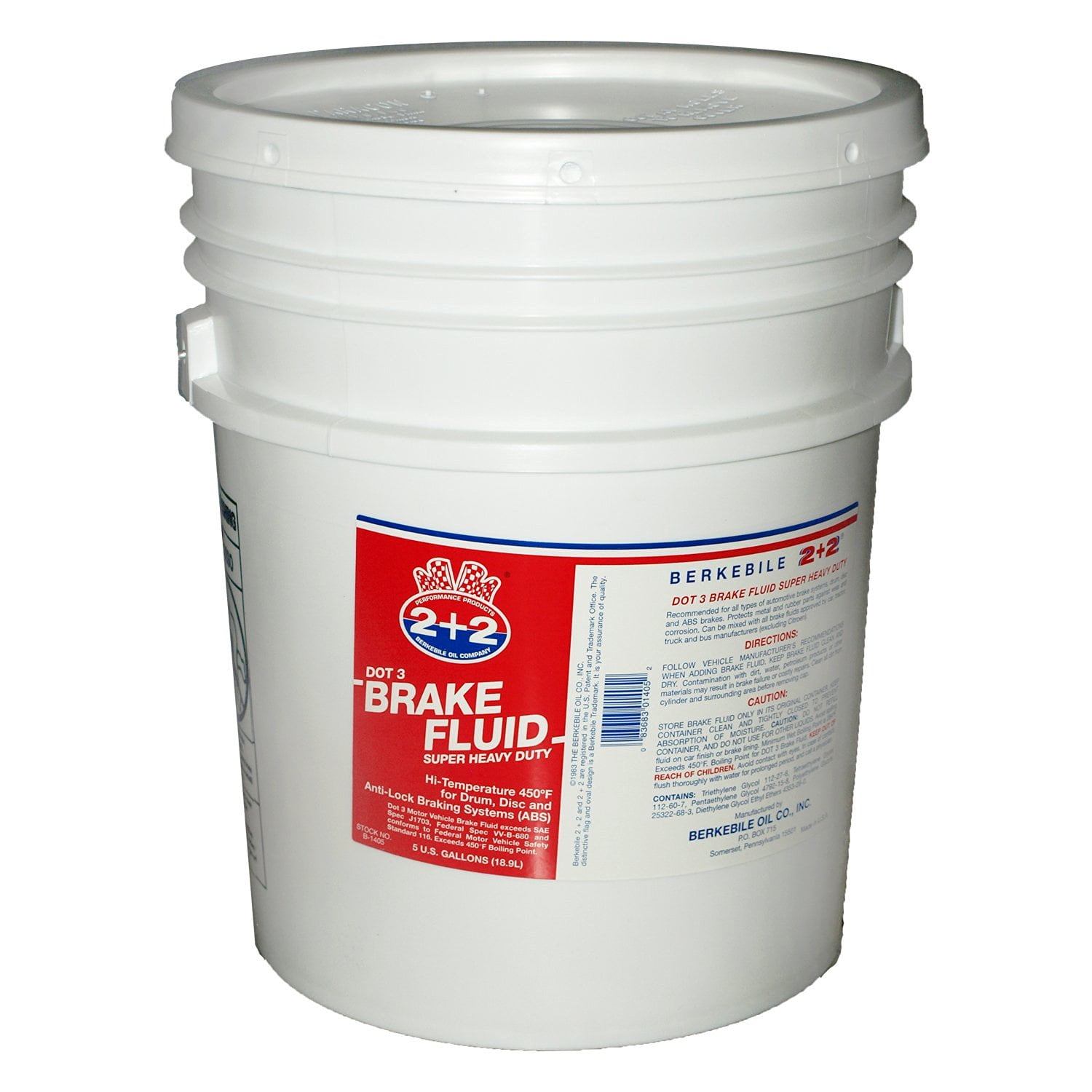 THE BERKEBILE OIL COMPANY B1405 BERKEBILE B1405 DOT 3 BRAKE FLUID 5