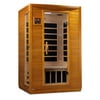 DYNAMIC SAUNAS Andora 2 Person 6 Heating Panel Infrared Indoor Wood Dry Sauna