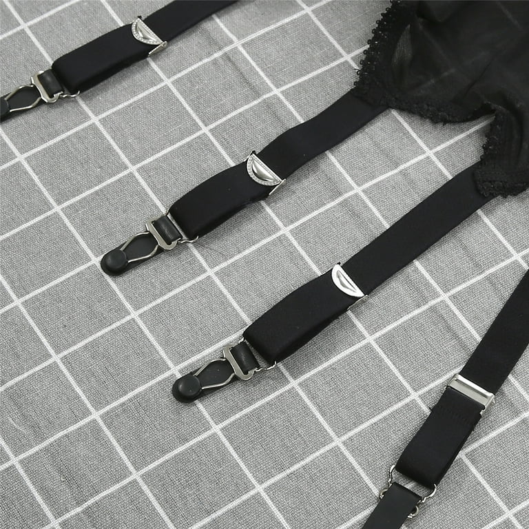 Loliuicca 6 Strap Garter Suspender Belt for Stockings