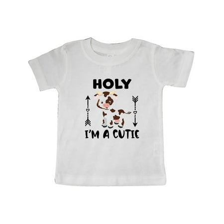 

Inktastic I m a Cutie White and Brown Holstein Cow with Arrows Gift Baby Boy or Baby Girl T-Shirt