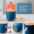 thumbnail image 4 of Salt Lamp - Himalayan Salt Lamp 2 in 1 Crystal Salt Lamp Essential Oil Diffuser, 7-Color Light Salt Lamp Night Light for Living Room, Bedroom (Blue), 4 of 6