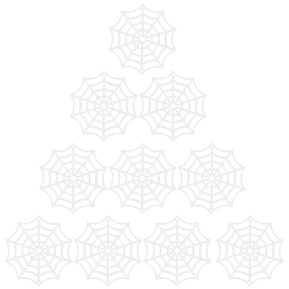 UPOUART 50 Pieces White Spider Web Decorations Made of PE Material with Cling and Hanging Features for and Party